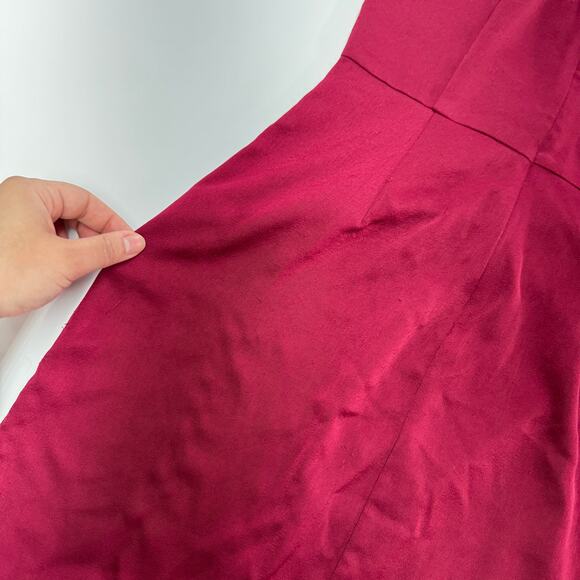 L'Academie Dress Womens Small Rumba Red The Hilaire Mini Asymmetrical‎ Satin - Picture 12 of 13